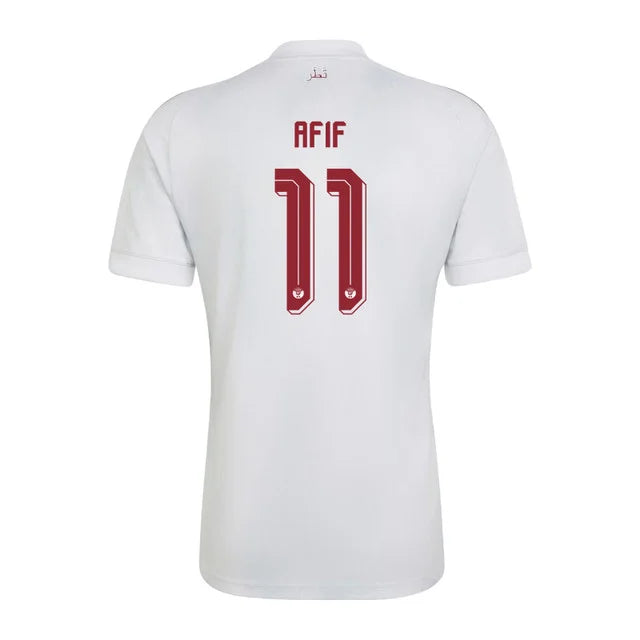 2026 World Cup Afif Qatar Soccer Jersey Player Version  Match Version - No.11 Home Red and Away White