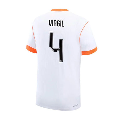 2026 World Cup Virgil Netherlands Soccer Jersey Player Version  Match Version - No.4 Home Orange and Away White