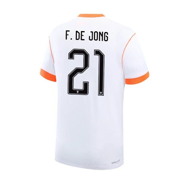 2026 World Cup F.De Jong Netherlands Soccer Jersey Player Version  Match Version - No.21 Home Orange and Away White