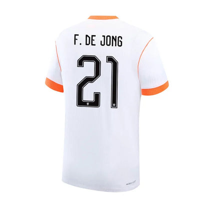 2026 World Cup F.De Jong Netherlands Soccer Jersey Player Version  Match Version - No.21 Home Orange and Away White