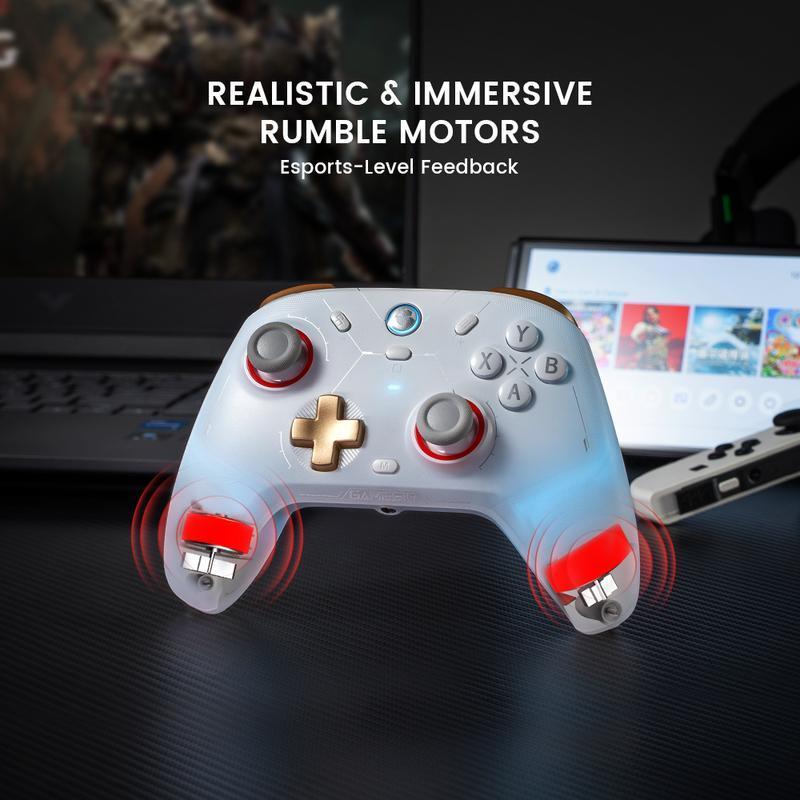 GAMESIR Cyclone 2 Wireless Controller for PC Switch iOS Android with Mag Res TMR Sticks Hall Effect Triggers RGB Lighting 6 Axis Gyro HDMI Connection Universal Joystick Console