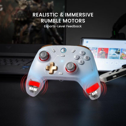 GAMESIR Cyclone 2 Wireless Controller for PC Switch iOS Android with Mag Res TMR Sticks Hall Effect Triggers RGB Lighting 6 Axis Gyro HDMI Connection Universal Joystick Console