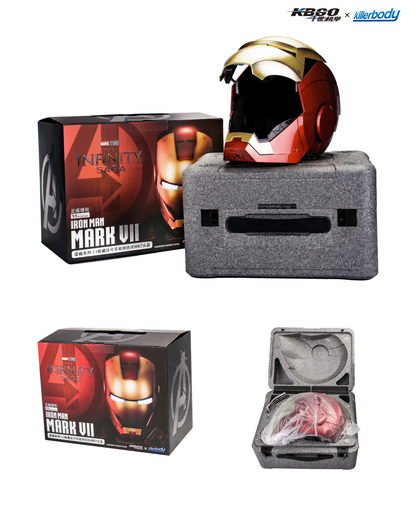 Smart Iron Man MK7 Helmet – 1:1 Wearable Collectible with Quad-Control System (Voice, Touch, Remote)