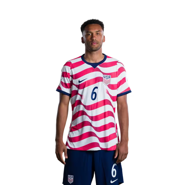 USA 2026 World Cup Jersey - Player Version - Match Version - Defenders: 6 Auston TRUSTY, 12 Miles ROBINSON, 13 Tim REAM