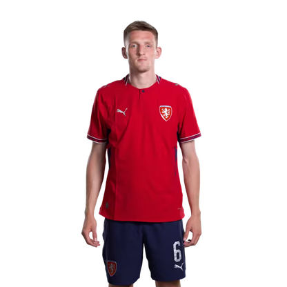 Czech Republic National Football Team 2026 World Cup Jersey (Player Version/Match Version) — Defenders: No. 5 Vladimír Coufal, No. 6 Štěpán Chaloupek, No. 7 Ladislav Krejčí./obránci: č. 5 Vladimír COUFAL, č. 6 Štěpán CHALOUPEK, č. 7 Ladislav KREJČÍ