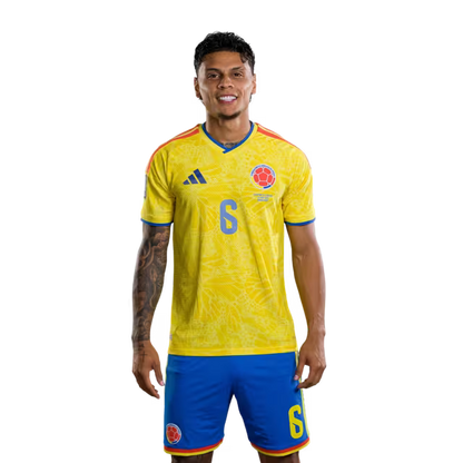 Colombia National Football Team 2026 World Cup Jersey (Player Version/Match Issue) — Midfielders: No. 5 Kevin Castaño, No. 6 Richard Ríos, No. 8 Jorge Carrascal/N.º 5 Kevin CASTAÑO, N.º 6 Richard RÍOS, N.º 8 Jorge CARRASCAL