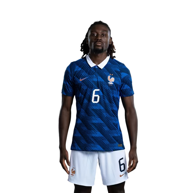 France National Football Team 2026 World Cup Jersey (Player Version/Match Version) — Midfielders: No. 6 Manu Koné, No. 8 Aurélien Tchouaméni, No. 13 N'Golo Kanté / Milieux de terrain : n° 6 Manu Koné, n° 8 Aurélien Tchouaméni, n° 13 Ngolo KANTE
