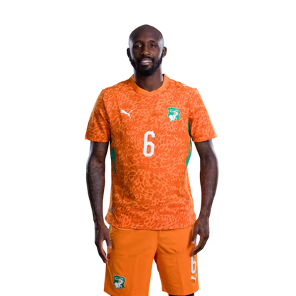 Côte d'Ivoire National Team 2026 World Cup Jersey (Player Version/Match Version) — Midfielders: No. 4 Jean Michael Seri, No. 6 Seko Fofana, No. 8 Franck Kessie./ Milieux de terrain : n° 4 Jean Michael Seri, n° 6 Seko Fofana, n° 8 Franck Kessie