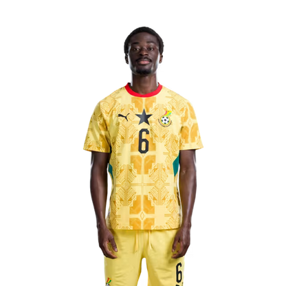 Ghana National Football Team 2026 World Cup Jersey (Player Version/Match Version) — Defenders: No.2 Alidu SEIDU, No.4 Jonas ADJETEY,No.6 Abdul MUMIN