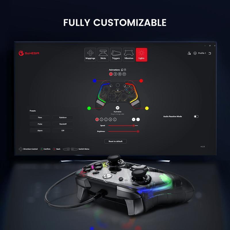 GameSir Kaleid Wired RGB Controller for Xbox Series X|S, Xbox One, Windows 10/11 & Steam Ultimate Anti-Drift Gamepad with Precision Hall Effect Sticks