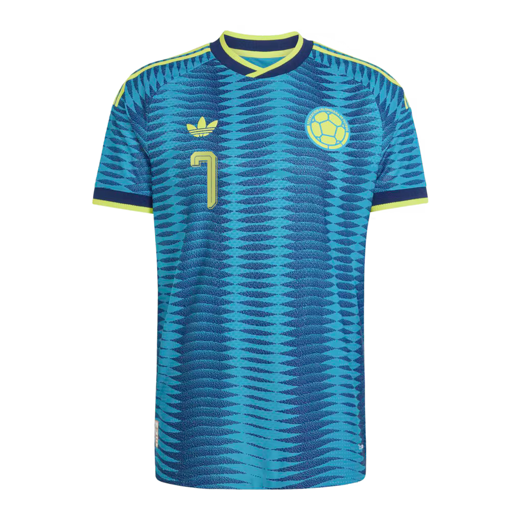 2026 World Cup Luis Diaz Colombia Soccer Jersey Player Version  Match Version - No.7 Home Yellow and Away Blue