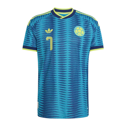 2026 World Cup Luis Diaz Colombia Soccer Jersey Player Version  Match Version - No.7 Home Yellow and Away Blue