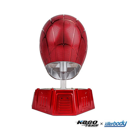Hardcore Iron Spider-Man 1:1 Collectible Helmet with Built-in Bluetooth Speaker | Realistic Blinking Eyes & Touch/Remote Control