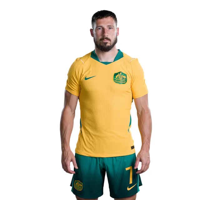 Australia National Soccer Team 2026 FIFA World Cup Jerseys (Player Version and Match Version) – Forwards: #7 Mathew LECKIE,#9 Mohamed TOURE,#10 Ajdin HRUSTIC