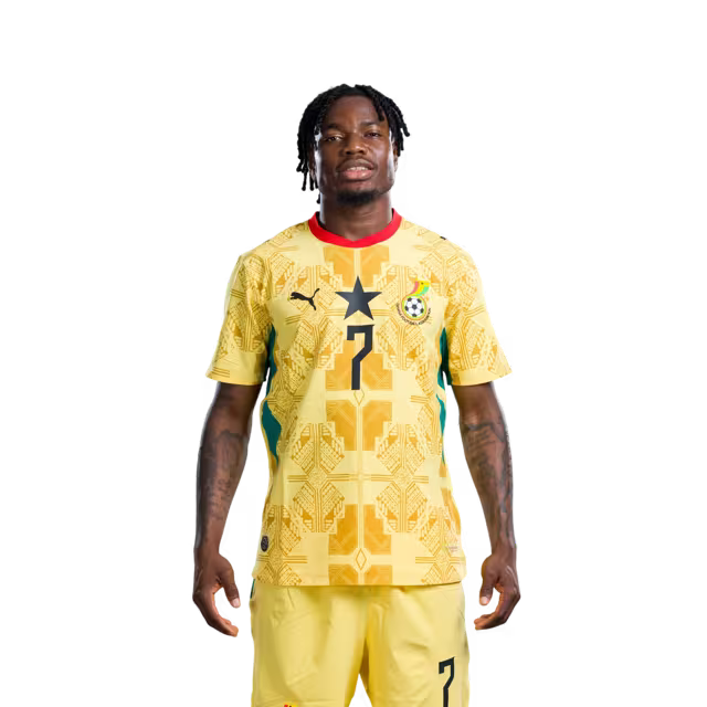 Ghana National Football Team 2026 World Cup Jersey (Player Version/Match Version) — Forwards: No.7 Abdul FATAWU, No.9 Jordan AYEW,No.10 Brandon THOMAS-ASANTE
