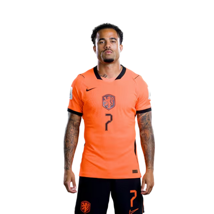 Netherlands National Team 2026 World Cup Jersey (Player Version/Match Version) — Midfielders: No. 3 Marten de Roon, No. 7 Justin Kluivert, No. 8 Ryan Gravenberch / Middenvelders: nr. 3 Marten DE ROON, nr. 7 Justin KLUIVERT, nr. 8 Ryan GRAVENBERCH