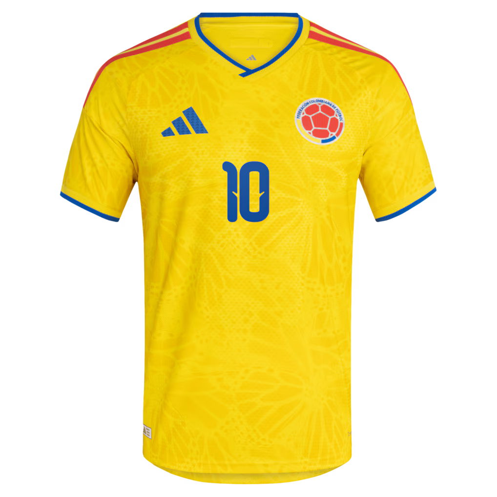 2026 World Cup James Colombia Soccer Jersey Player Version  Match Version - No.10 Home Yellow and Away Blue