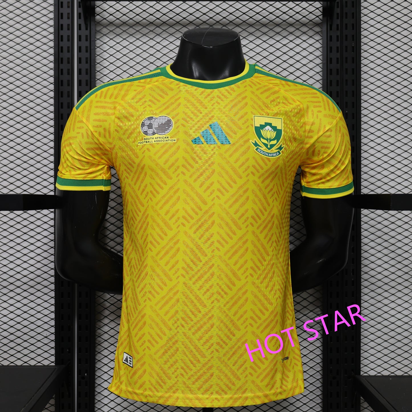 South Africa National Football Team 2026 World Cup Jersey (Player Version/Match Version) — Midfielders: No.13 Sphephelo SITHOLE, No.23 Jayden ADAMS