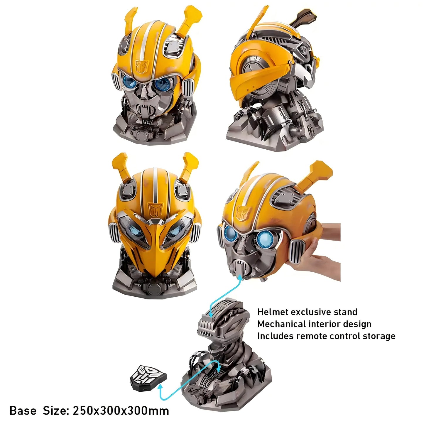 Bumblebee Helmet Stand, Base for Wearable Transformers Cosplay