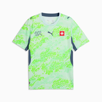 2026 World Cup Xhaka Switzerland Soccer Jersey Player Version  Match Version - No.10 Home Red and Away Green.