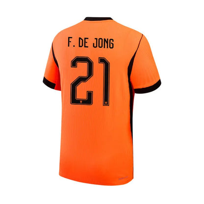 2026 World Cup F.De Jong Netherlands Soccer Jersey Player Version  Match Version - No.21 Home Orange and Away White