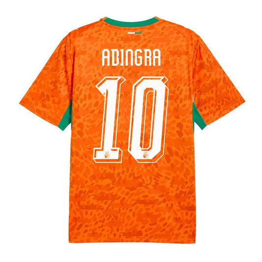 2026 World Cup Adingra Cote dIvoire Soccer Jersey Player Version  Match Version - No.10 Home Orange and Away White