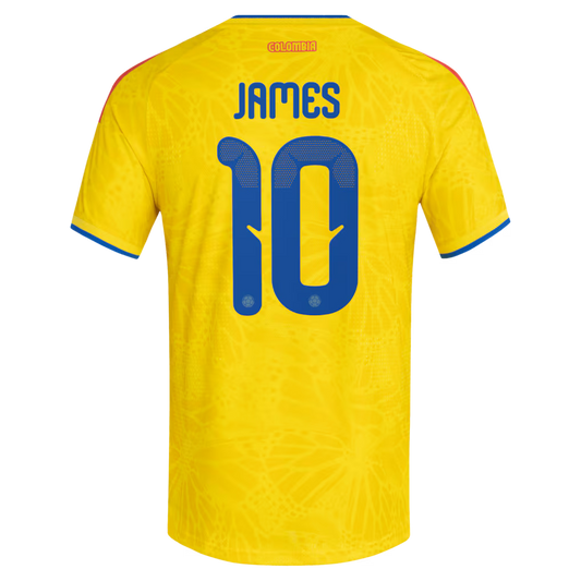 2026 World Cup James Colombia Soccer Jersey Player Version  Match Version - No.10 Home Yellow and Away Blue
