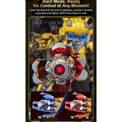 Transformers Bumblebee Wearable Hand Cannon – Kids Voice-Activated Toy with Gatling Sound Effects & LED Light, Boys Gift
