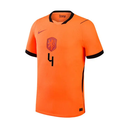 2026 World Cup Virgil Netherlands Soccer Jersey Player Version  Match Version - No.4 Home Orange and Away White