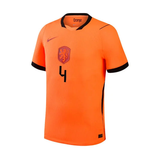 2026 World Cup Virgil Netherlands Soccer Jersey Player Version  Match Version - No.4 Home Orange and Away White
