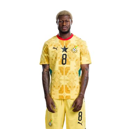 Ghana National Football Team 2026 World Cup Jersey (Player Version/Match Version) — Midfielders: No.3 Caleb YIRENKYI, No.5 Thomas PARTEY,No.8 Kwasi SIBO