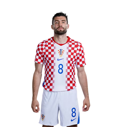 Croatia National Team 2026 World Cup Jersey (Player/Match Version) — Midfielders: No. 7 Nikola Moro, No. 8 Mateo Kovačić, No. 10 Luka Modrić / Veznjaci: Br. 7 Nikola Moro, Br. 8 Mateo KOVAČIĆ, Br. 10 Luka MODRIĆ