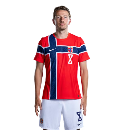 Norway National Football Team 2026 World Cup Jersey (Player Version/Match Version) — Midfielders: No. 2 Morten Thorsby, No. 6 Patrick Berg, No. 8 Sander Berge / Midtbanespillere: Nr. 2 Morten Thorsby, Nr. 6 Patrick BERG, Nr. 8 Sander BERGE