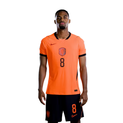Netherlands National Team 2026 World Cup Jersey (Player Version/Match Version) — Midfielders: No. 3 Marten de Roon, No. 7 Justin Kluivert, No. 8 Ryan Gravenberch / Middenvelders: nr. 3 Marten DE ROON, nr. 7 Justin KLUIVERT, nr. 8 Ryan GRAVENBERCH