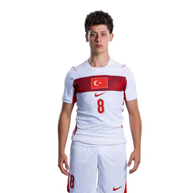 Türkiye 2026 Dünya Kupası Forması - Oyuncu Versiyonu - Forvetler: No. 7 Kerem AKTÜRKOĞLU, No. 8 Arda GÜLER, No. 9 Deniz GÜL