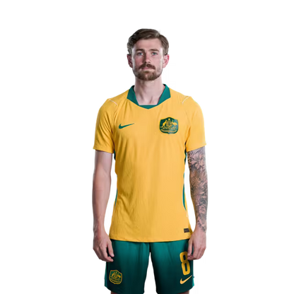 Australia National Soccer Team 2026 FIFA World Cup Jerseys (Player Version and Match Version) – Midfielders: #8 Connor METCALFE,#13 Aiden ONEILL, #14 Cameron DEVLIN