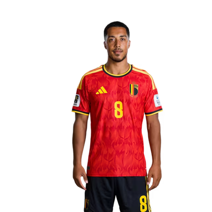 Belgium National Football Team – 2026 World Cup Jersey (Player Version/Match Version) – Midfielders: No. 6 Axel Witsel, No. 7 Kevin De Bruyne, No. 8 Youri Tielemans/ Middenvelders: nr. 6 Axel Witsel, nr. 7 Kevin De Bruyne, nr. 8 Youri Tielemans