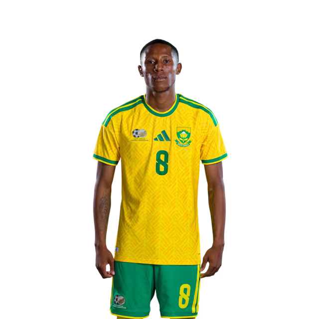 South Africa National Football Team 2026 World Cup Jersey (Player Version/Match Version) — Forwards: No.7 Oswin APPOLLIS, No.8 Tshepang MOREMI,No.9 Lyle FOSTER