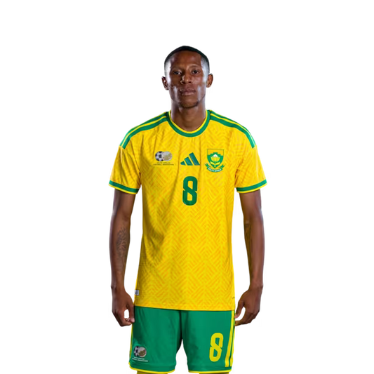 South Africa National Football Team 2026 World Cup Jersey (Player Version/Match Version) — Forwards: No.7 Oswin APPOLLIS, No.8 Tshepang MOREMI,No.9 Lyle FOSTER
