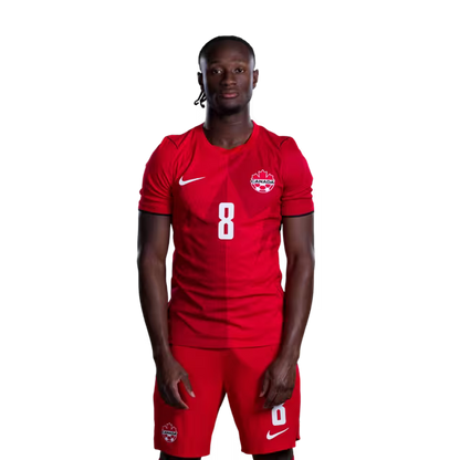Canada National Soccer Team 2026 FIFA World Cup Jerseys (Player Version and Match Version) – Midfielders: #6 Mathieu CHOINIERE, #7 Stephen EUSTAQUIO, #8 Ismael KONE