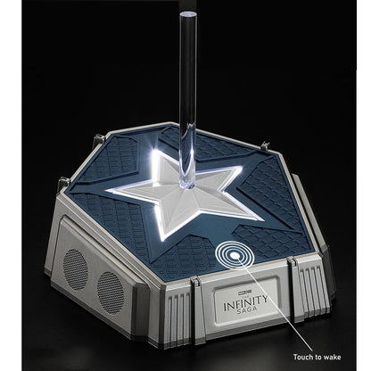 Authentic 1:1 Captain America Helmet – Bluetooth Speaker & Display Piece, Movie-Proportional & Comfort-Fit Design