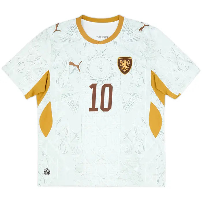 2026 World Cup Schick Czech Republic Soccer Jersey Player Version  Match Version - No.10 Home Red and Away White