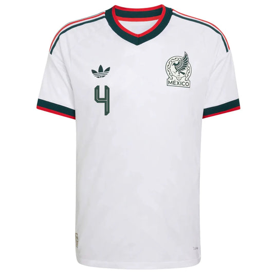 2026 World Cup E. Alvarez Mexico Soccer Jersey Player Version  Match Version - No.4 Home Green and Away White