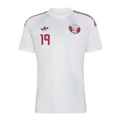 2026 World Cup Ali Qatar Soccer Jersey Player Version  Match Version - No.19 Home Red and Away White