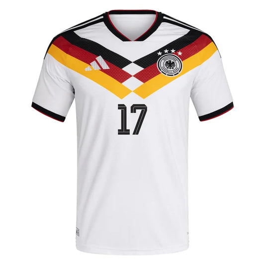 2026 World Cup Wirtz Germany Soccer Jersey Player Version  Match Version - No.17 Home White and Away Blue
