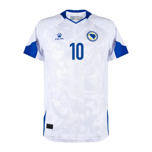 2026 World Cup Demirovic Bosnia and Herzegovina Soccer Jersey Player Version  Match Version - No.10 Home White and Away Blue