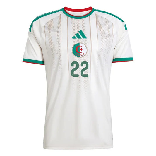 2026 World Cup Ismael Bennacer Algeria Soccer Jersey Player Version  Match Version - No. 22 Home White and Away Green