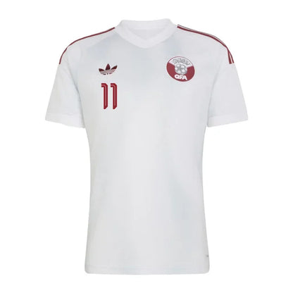 2026 World Cup Afif Qatar Soccer Jersey Player Version  Match Version - No.11 Home Red and Away White