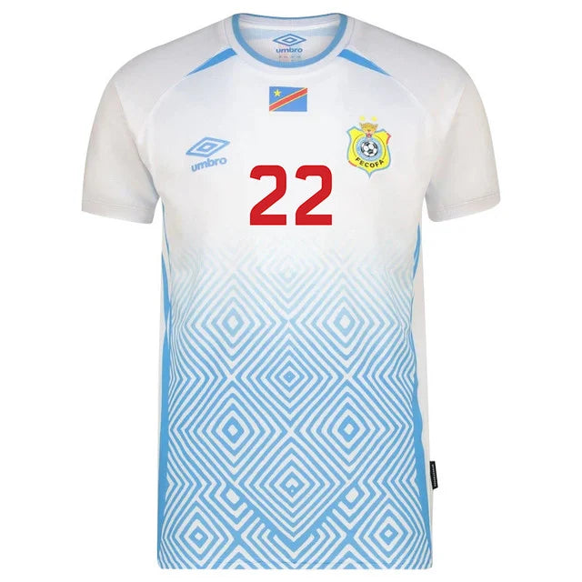 2026 World Cup Mbemba Republic of the Congo Soccer Jersey Player Version  Match Version - No.22 Home Blue and Away White