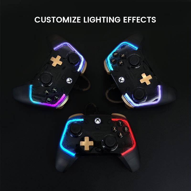 GameSir Kaleid Flux Wired RGB Controller for Xbox Series X|S, Xbox One, Windows 10/11 & Steam, Anti-Drift Gamepad with Precision Hall Effect Sticks Console Smartphone